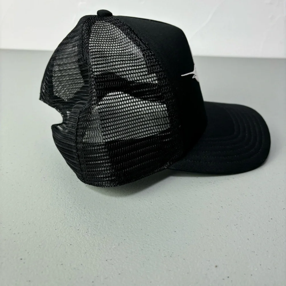 Simms Black Fishing Baseball Hat Cap Snapback Adjustable One Size Cotton Blend